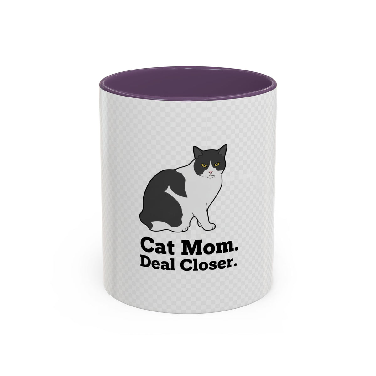 Cat Mom Coffee Mug — "Cat Mom. Deal Closer." Accent 11/15oz