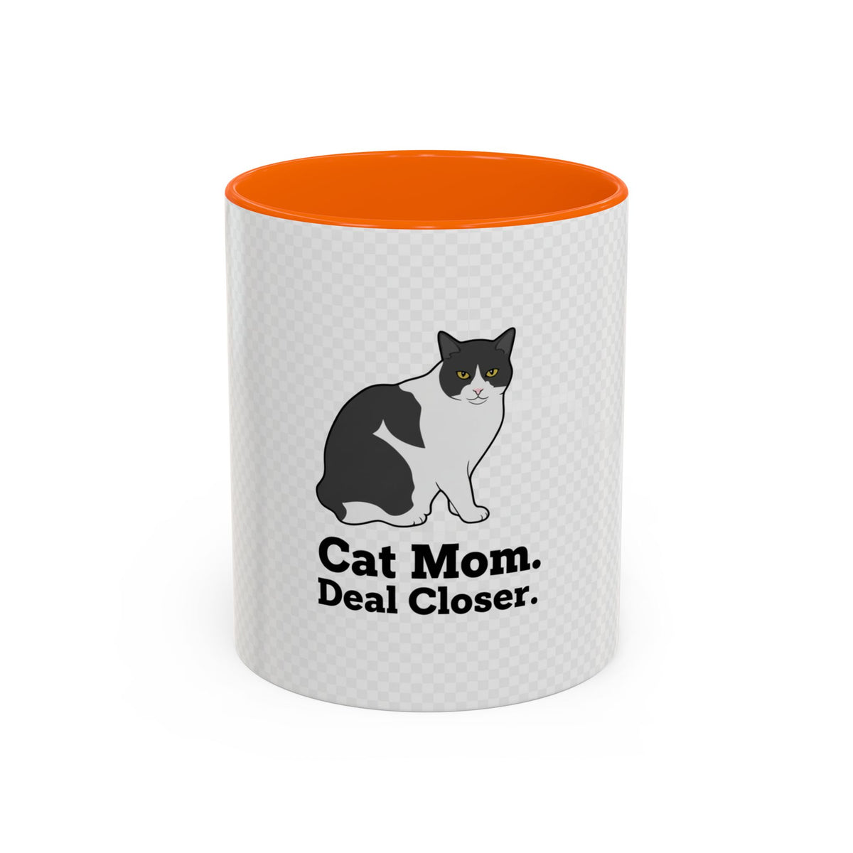 Cat Mom Coffee Mug — "Cat Mom. Deal Closer." Accent 11/15oz