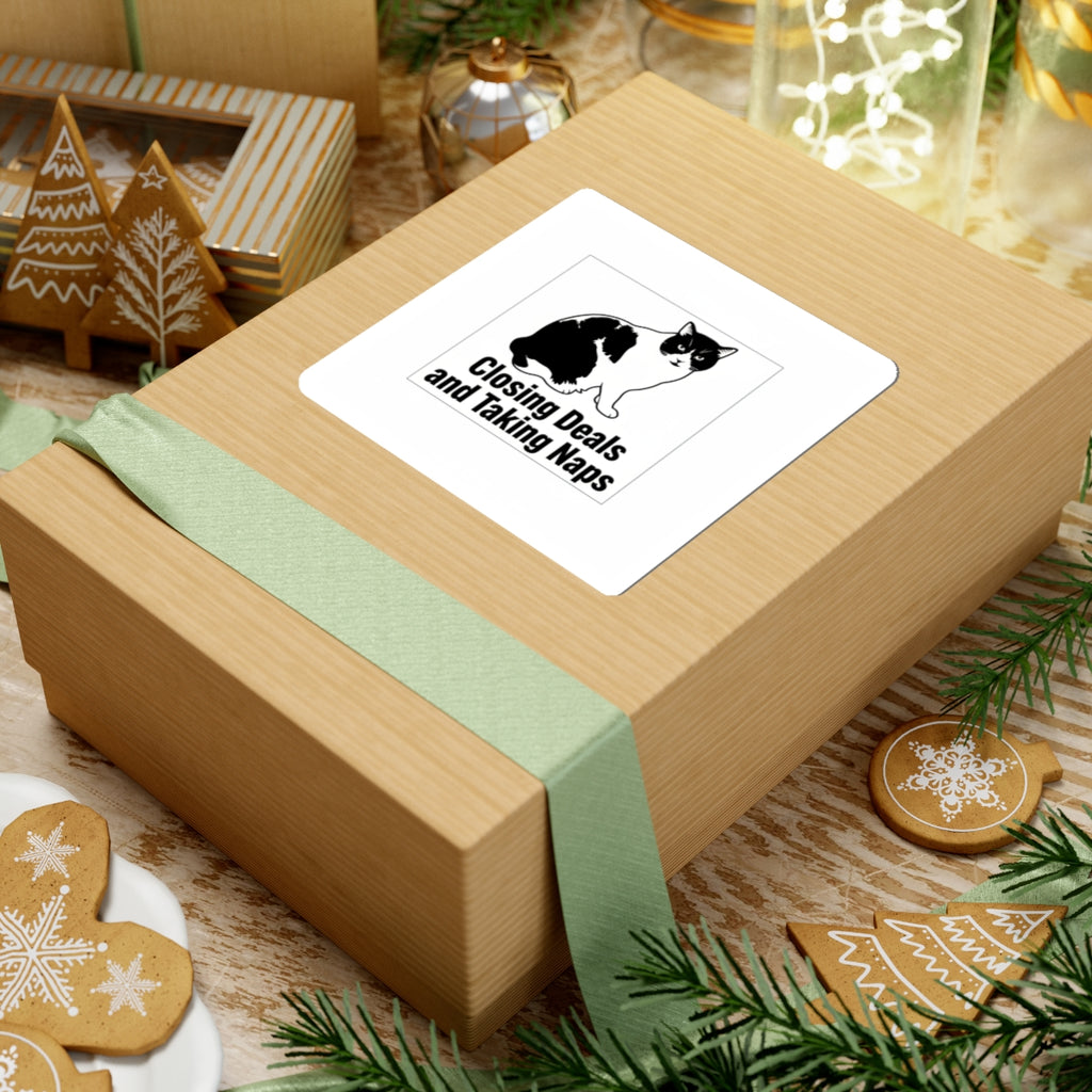 Closing Deals and Taking Naps Sticker — "In That Order." | Catsy Closers