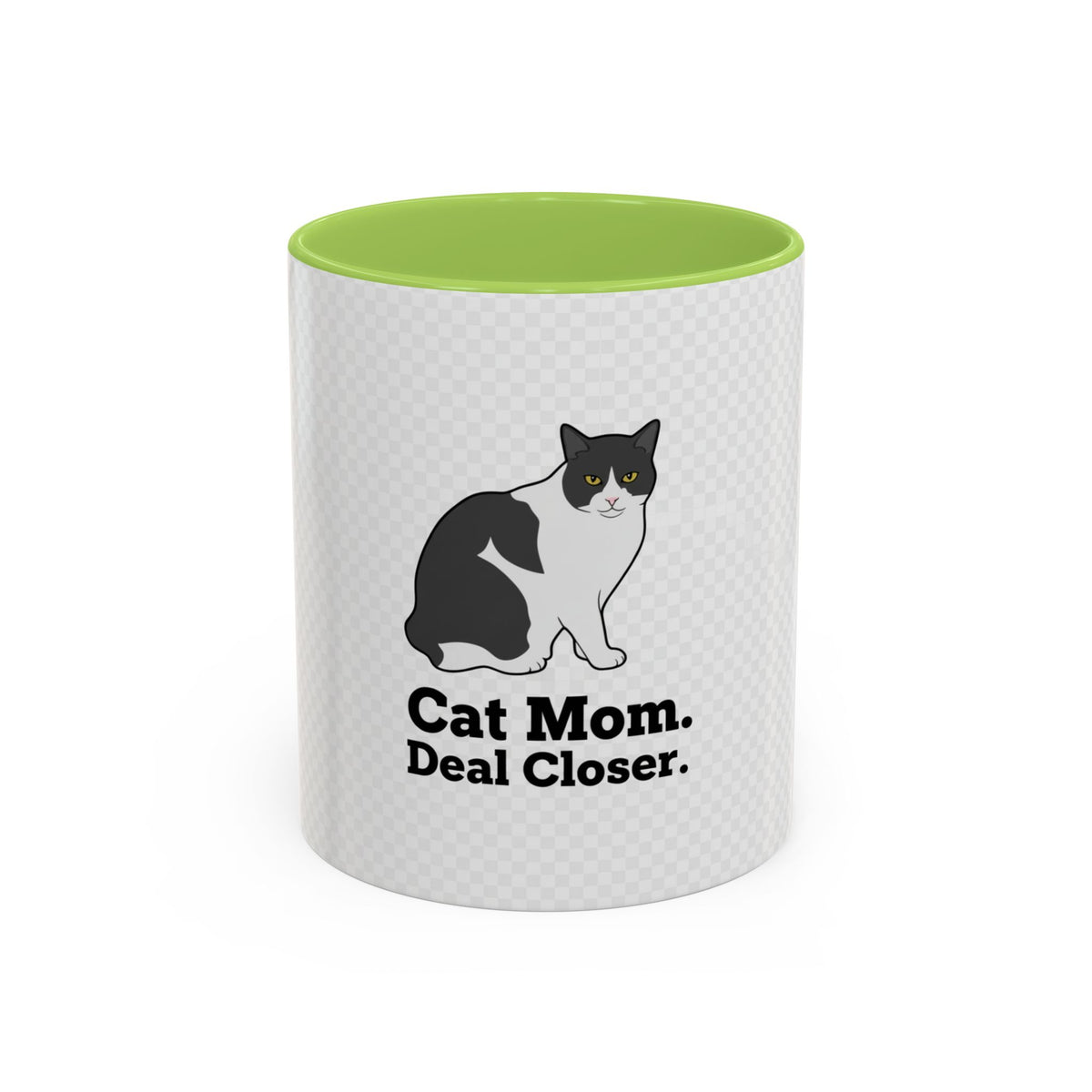 Cat Mom Coffee Mug — "Cat Mom. Deal Closer." Accent 11/15oz
