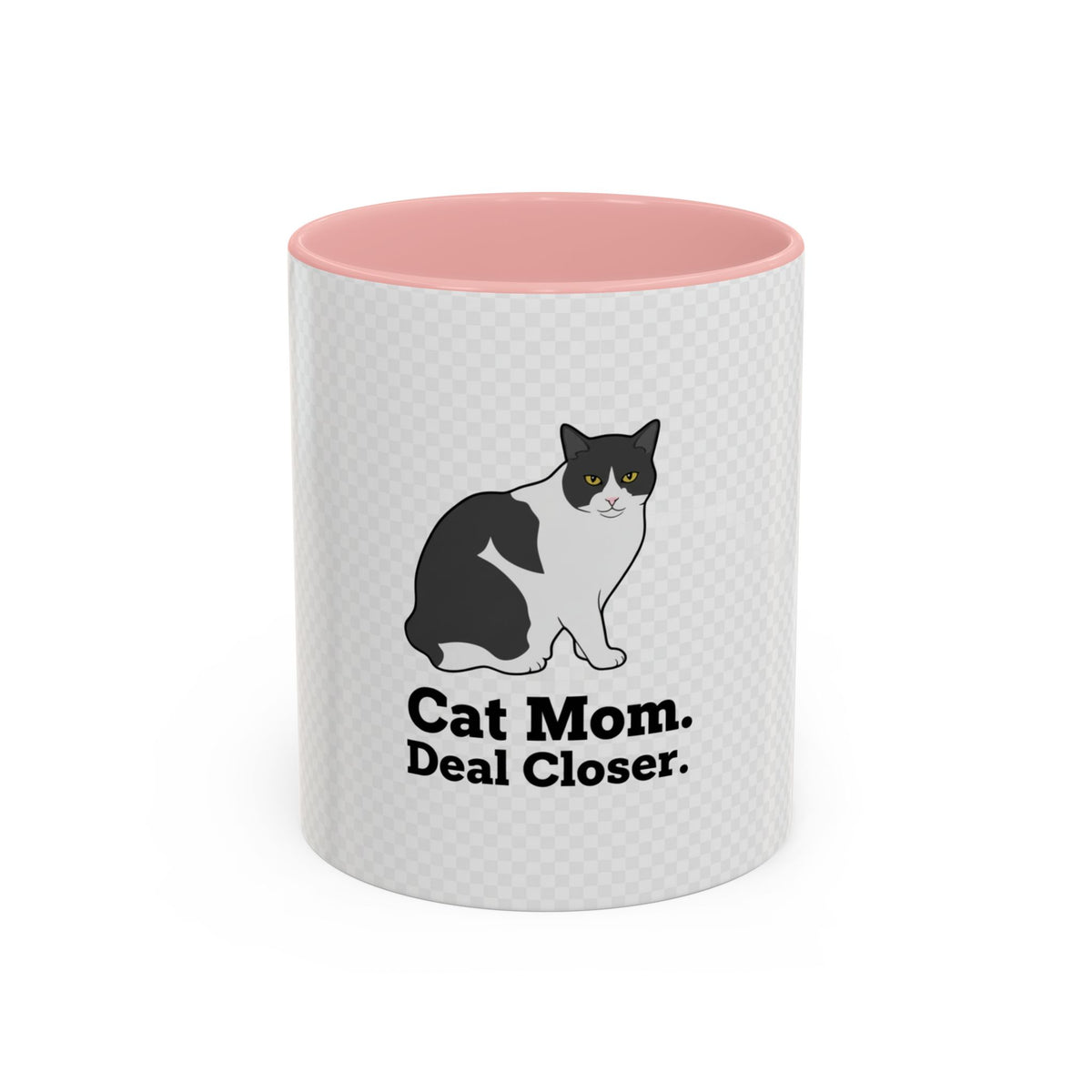 Cat Mom Coffee Mug — "Cat Mom. Deal Closer." Accent 11/15oz