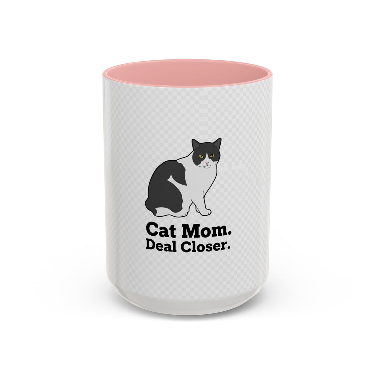 Cat Mom Coffee Mug — "Cat Mom. Deal Closer." Accent 11/15oz