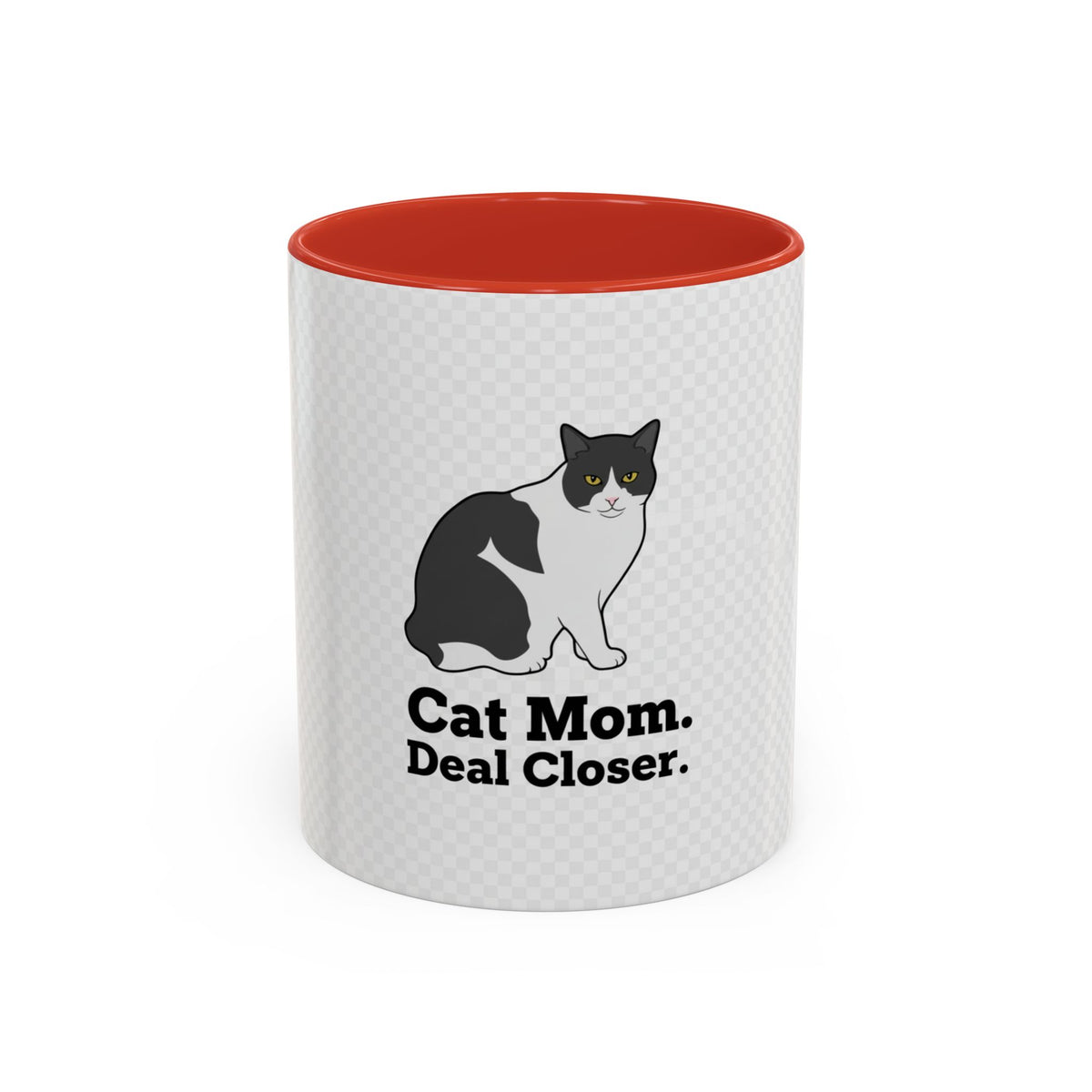 Cat Mom Coffee Mug — "Cat Mom. Deal Closer." Accent 11/15oz