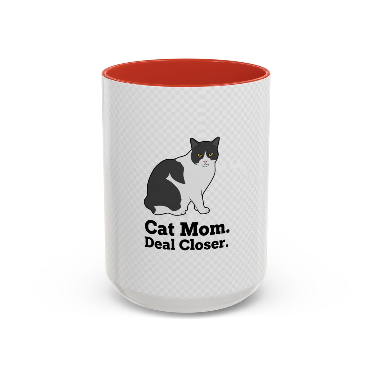 Cat Mom Coffee Mug — "Cat Mom. Deal Closer." Accent 11/15oz
