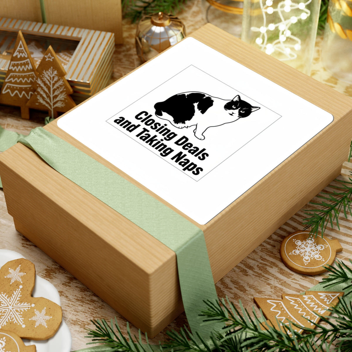 Closing Deals and Taking Naps Sticker — "In That Order." | Catsy Closers