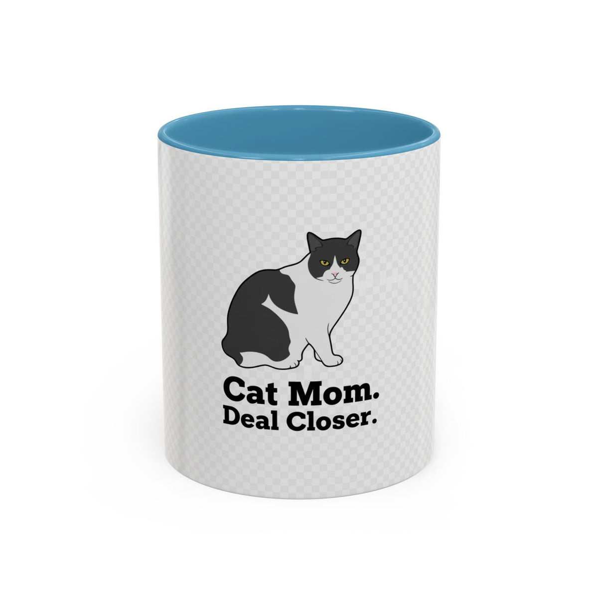 Cat Mom Coffee Mug — "Cat Mom. Deal Closer." Accent 11/15oz