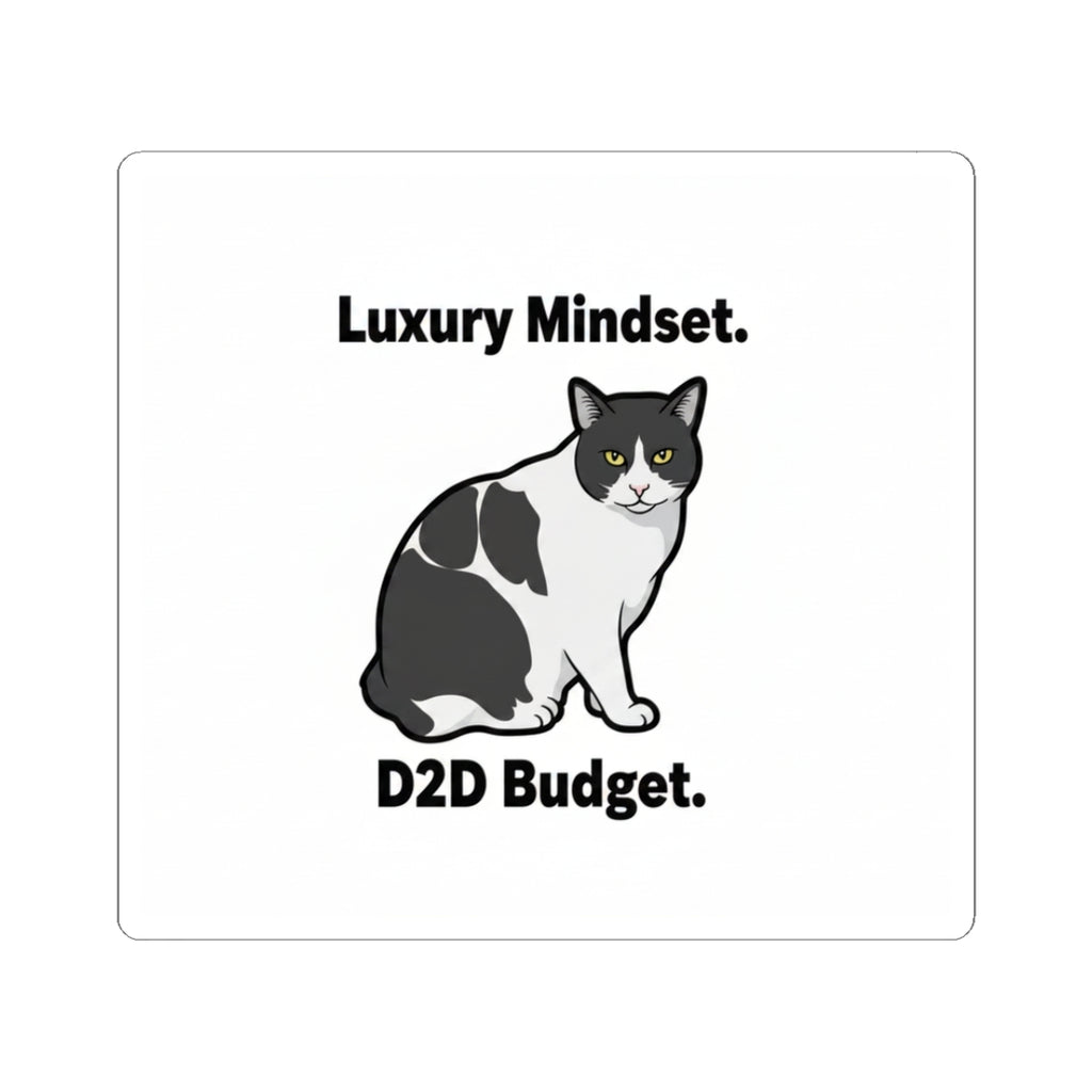 Luxury Mindset D2D Budget Sticker — "Aim High. Grind Daily." | Catsy Closers