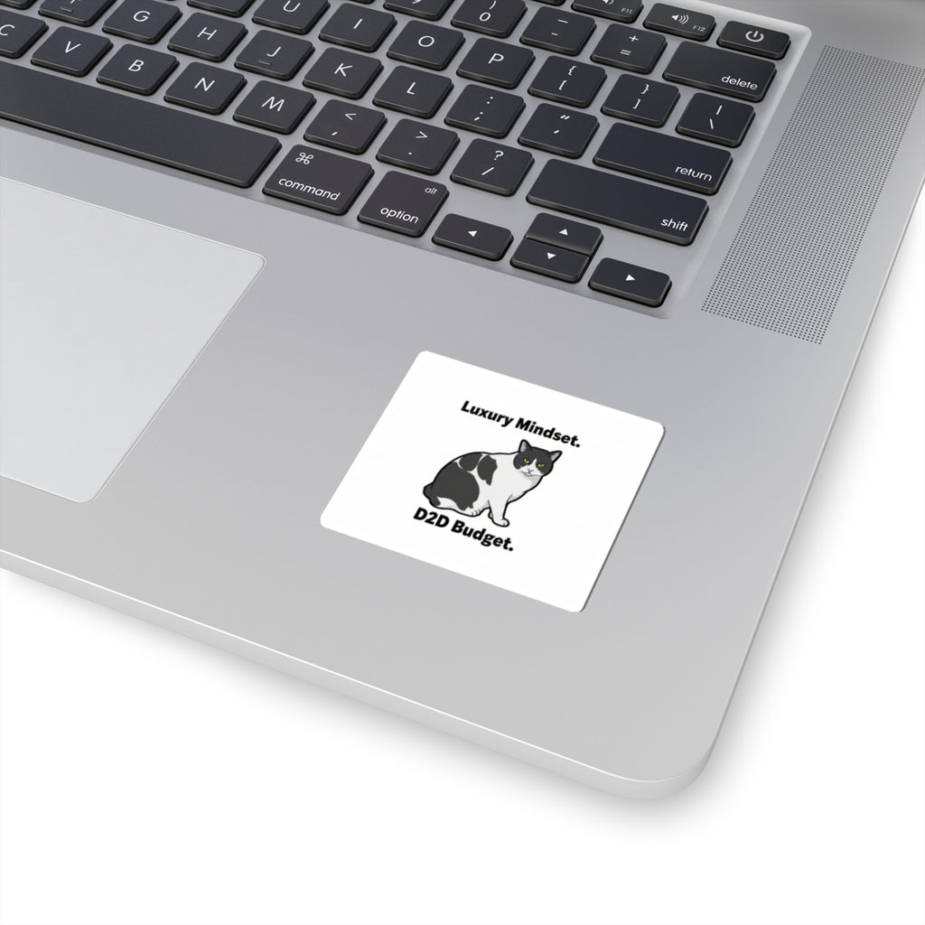 Luxury Mindset D2D Budget Sticker — "Aim High. Grind Daily." | Catsy Closers