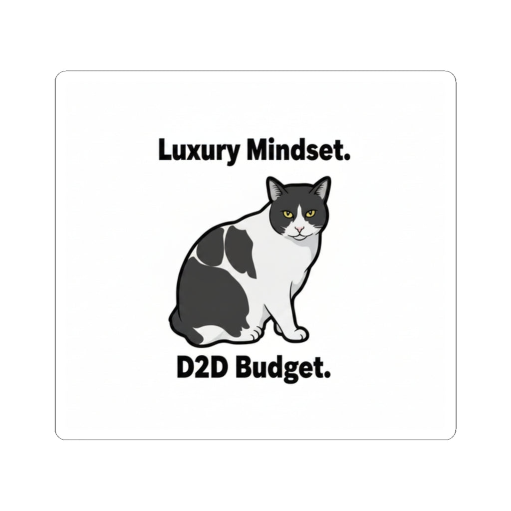 Luxury Mindset D2D Budget Sticker — "Aim High. Grind Daily." | Catsy Closers