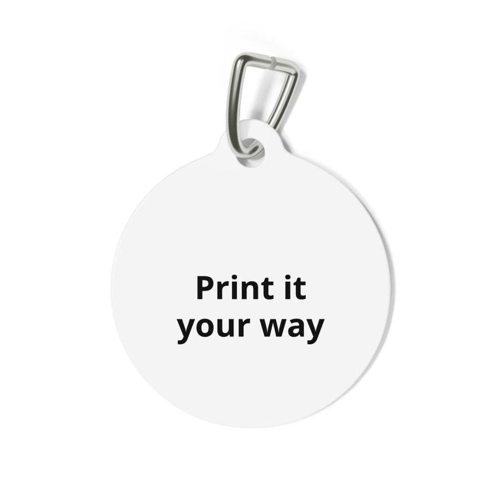 Cat Pet Tag — "Luxury Mindset. D2D Budget." Personalized Round ID Tag