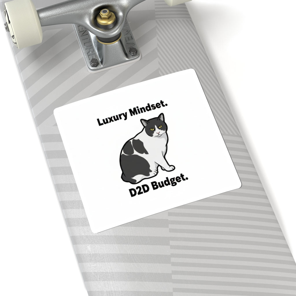 Luxury Mindset D2D Budget Sticker — "Aim High. Grind Daily." | Catsy Closers