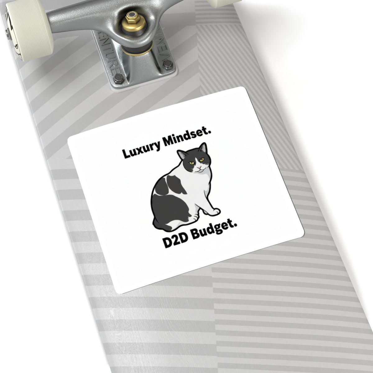 Luxury Mindset D2D Budget Sticker — "Aim High. Grind Daily." | Catsy Closers