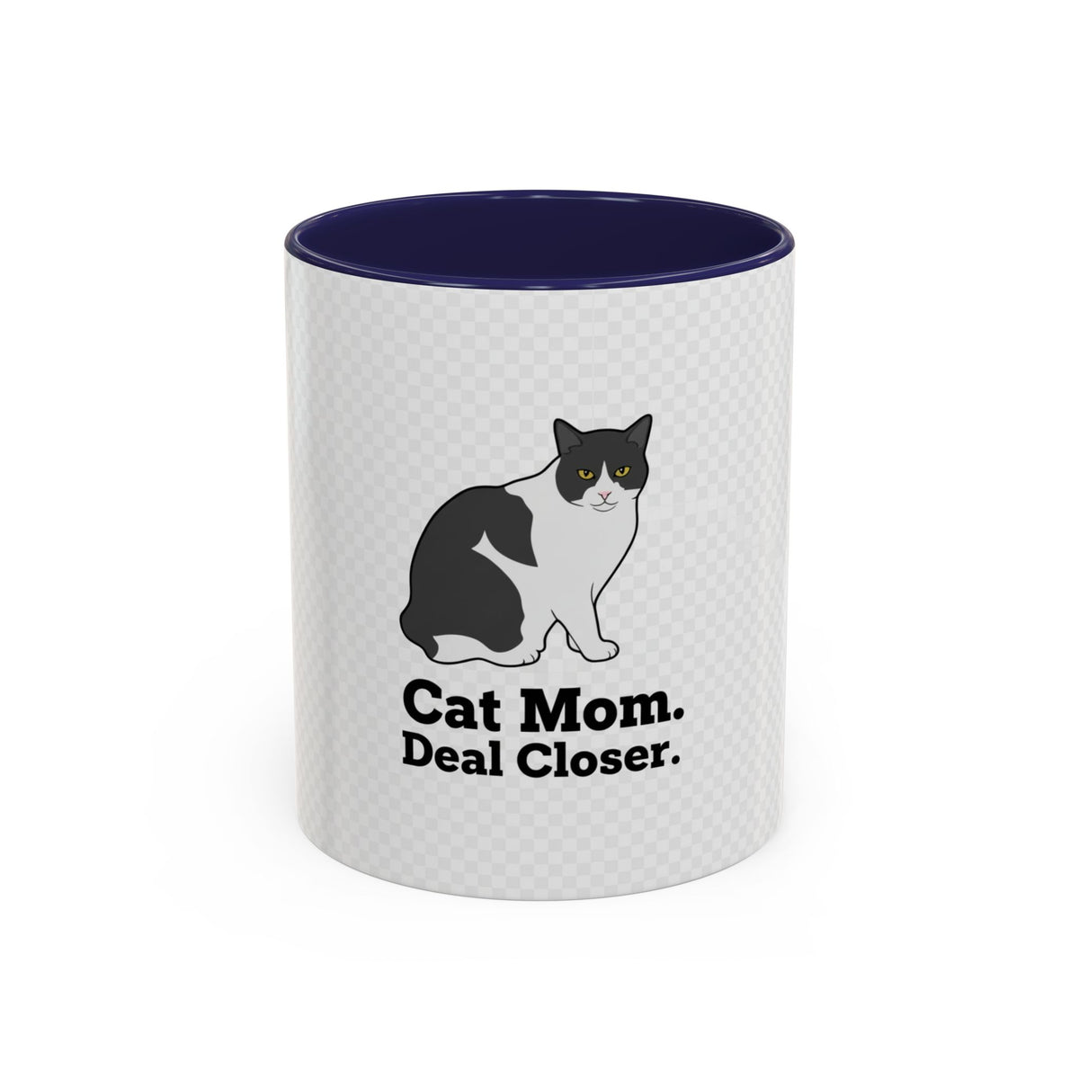 Cat Mom Coffee Mug — "Cat Mom. Deal Closer." Accent 11/15oz