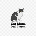 Cat Mom. Deal Closer. wall art featuring Sheesha the tuxedo cat
