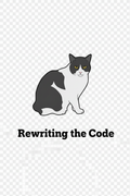 Rewriting the Code wall art featuring Sheesha the tuxedo cat